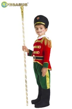 Soldatino Schiaccianoci Natale In Velluto Baby -Party Costume Store 0778 B203