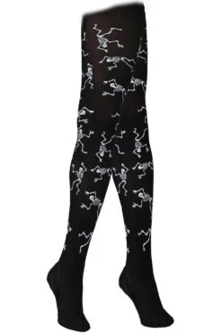 Calze Collant Stampa Scheletro Donna