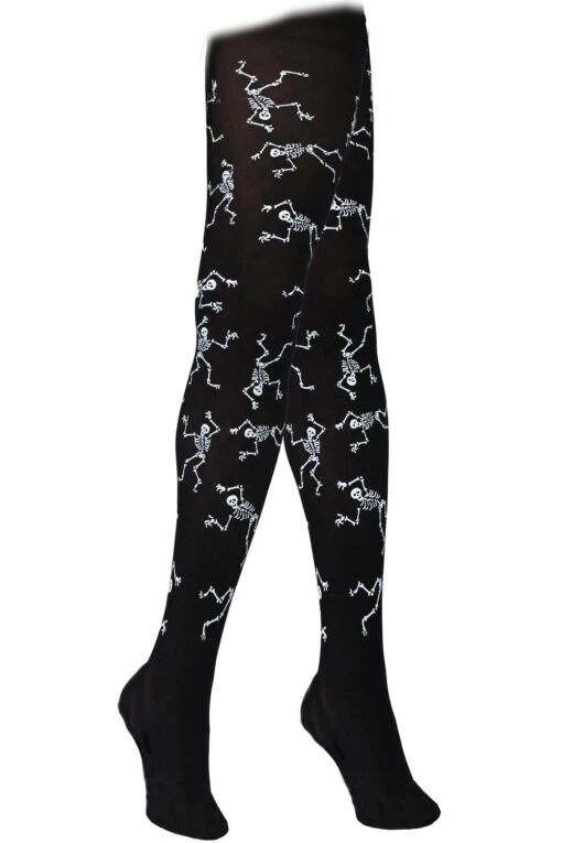 Calze Collant Stampa Scheletro Donna
