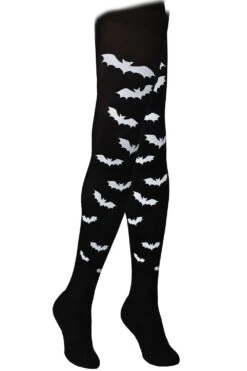 Calze Collant Stampa Pipistrello Donna