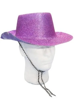Cappello Glitter Texano Fuxia