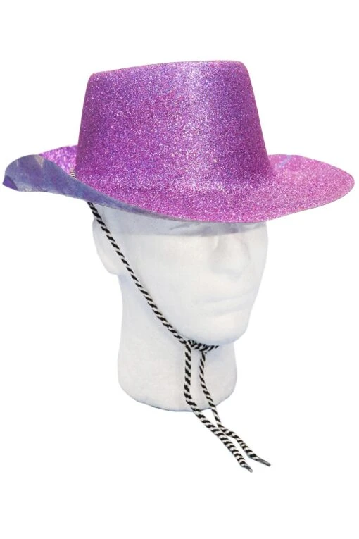 Cappello Glitter Texano Fuxia