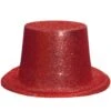 Cappello Cilindro Glitter Rosso -Party Costume Store 6CAP 0028 A