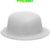 Cappello Bombetta Glitter Bianco -Party Costume Store 6CAP 0098 B