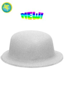 Cappello Bombetta Glitter Bianco
