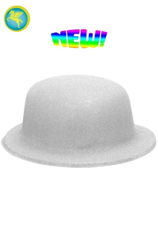 Cappello Bombetta Glitter Bianco