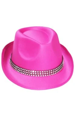 Cappello Pop Con Brillantini Fuxia