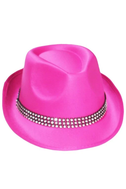 Cappello Pop Con Brillantini Fuxia