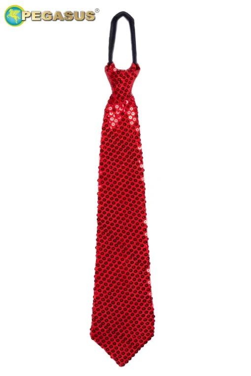 Cravatta Paillettes Rosso Adulto