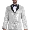 Giacca Paillettes Argento -Party Costume Store 6GIA 0001 G 1201