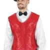 Gilet Paillettes Rosso -Party Costume Store 6GIL 0004 B201