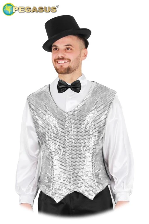 Gillet Paillettes Argento