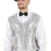 Gillet Paillettes Argento -Party Costume Store 6GIL 0004 G201