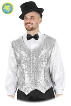 Gillet Paillettes Argento