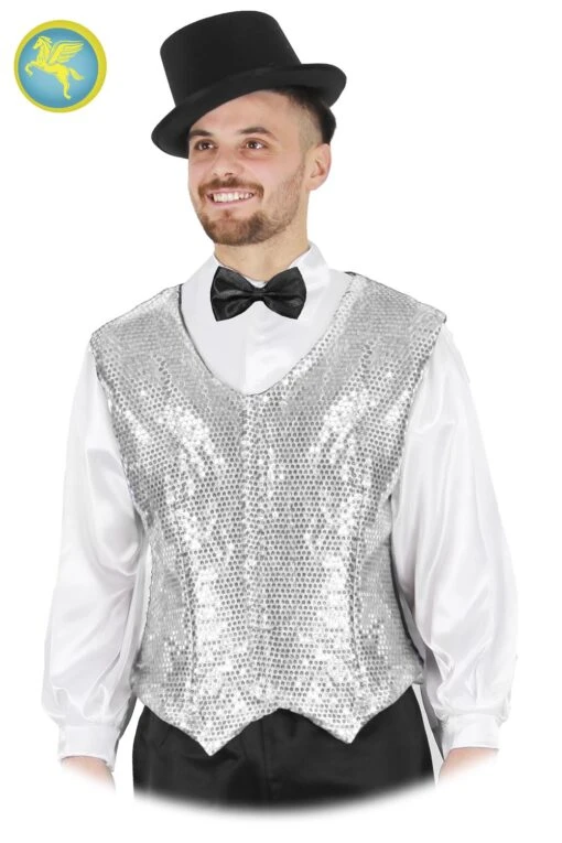 Gillet Paillettes Argento