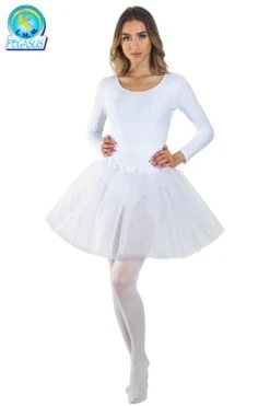 Gonna Tulle Adulto Bianca