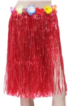 Gonna Hawaiana 60 Cm Rossa