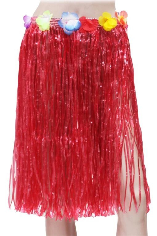 Gonna Hawaiana 60 Cm Rossa