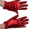 Guanti Spandex Laccato Laminato Bambina/o Rossi -Party Costume Store 6GUA 0019