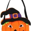 Borsetta Di Halloween Zucchetta Con Cappello -Party Costume Store 6H BOR0013 F