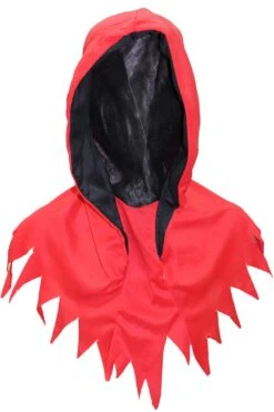 Cappuccio Halloween Demone Rosso