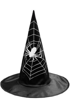 Cappello Halloween Strega Fantasia Ragnatela Bianca