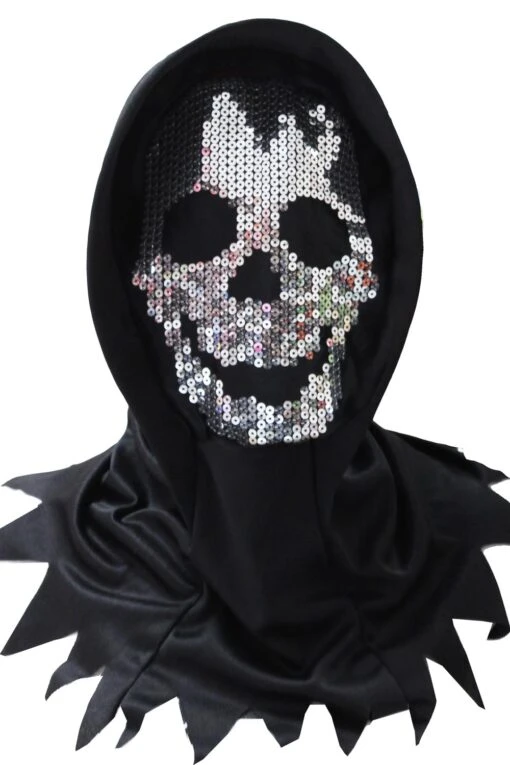 Cappucci Horror Di Halloween Con Maschera Paillettes 24 Pz. Assortiti - Image 2