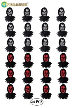 Cappucci Horror Di Halloween Con Maschera Paillettes 24 Pz. Assortiti