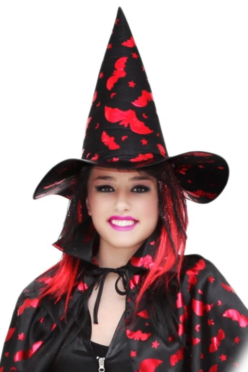 Cappello Halloween Stampato Rosso