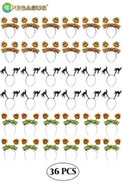 Cerchietti Frontini Di Halloween 36 Pz Assortiti