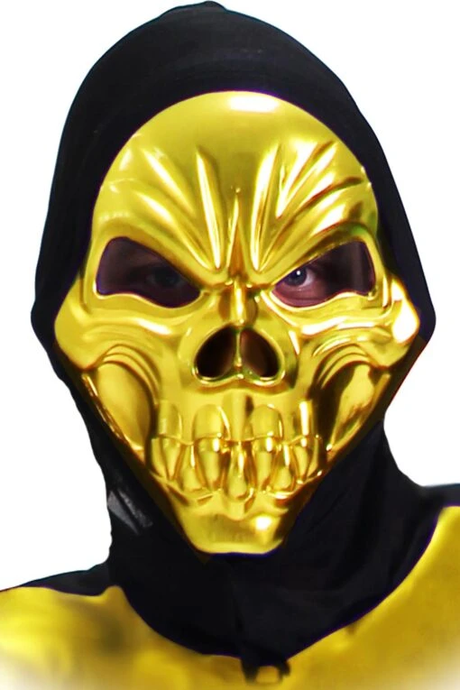Maschera Scheletro Oro Di Halloween