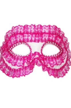 Maschera Merletto Fuxia