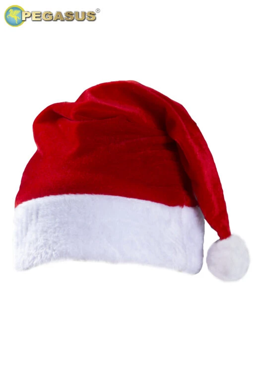 Cappello Babbo Natale Ciniglia Rosso - Image 3