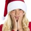 Cappello Babbo Natale Lusso Paillettes Rosso -Party Costume Store 6N CAP0014 A202