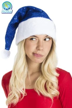 Cappello Natale Lusso Paillettes Royal