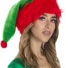 Cappello Babbo Natale Con Pelliccia A Pelo Lungo Verde -Party Costume Store 6N CAP0025 A201