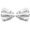 Papillon Paillettes Argento -Party Costume Store 6PAP 0004 A