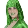 Parrucca Fili Lurex Verde -Party Costume Store 6PAR 0006 A