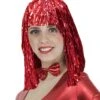 Parrucca Fili Lurex Rossa -Party Costume Store 6PAR 0006 C