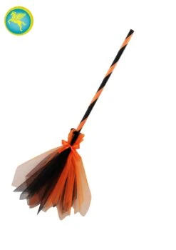 Scopa Di Tulle Bicolore Arancione/nero