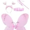 Set Farfalla Rosa 3 Elementi -Party Costume Store 6SET 0117 B