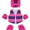 Set Stregatto + Gillet + Polsini + Scaldamuscoli -Party Costume Store 6SET 0128