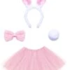 Set Coniglietta Rosa -Party Costume Store 6SET 0141201