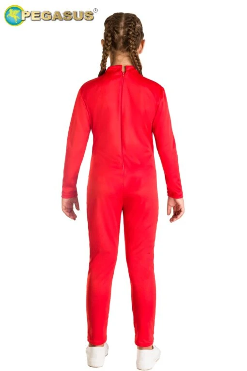 Tuta Tinta Unita Rossa Bambina - Image 2
