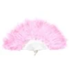 Ventaglio Piume Rosa -Party Costume Store 6VEN 0002 D