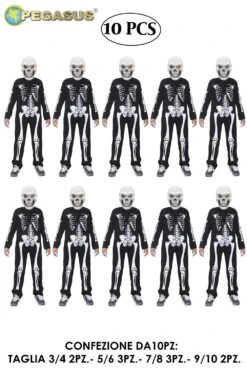 Scheletro Bambino Di Halloween (cf 10 Pz)