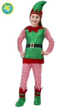 Elfo Bambina Di Babbo Natale