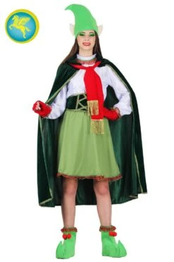 Elfo Donna Di Babbo Natale Professionale -Party Costume Store N3171202