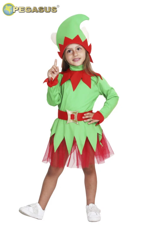 Elfetta Bambina Di Babbo Natale
