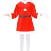 Mamma Natale Ciniglia Bambina -Party Costume Store N8013